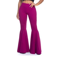 

Hot sale casual solid color plus size bell bottom jeans Bell Bottom Flare Pants for wholesales