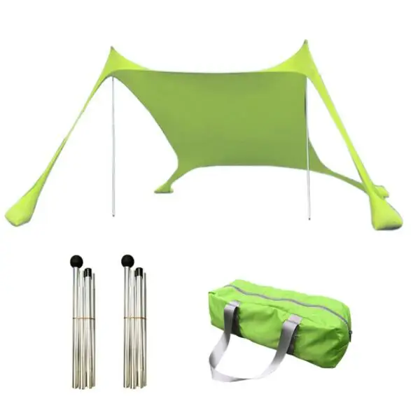 

Summer Ultralight Sun Shelter Hot Selling Camping Anti-wind Sunshade Portable Premium Outdoor Beach Shade Tent With Sandbag, Customized color