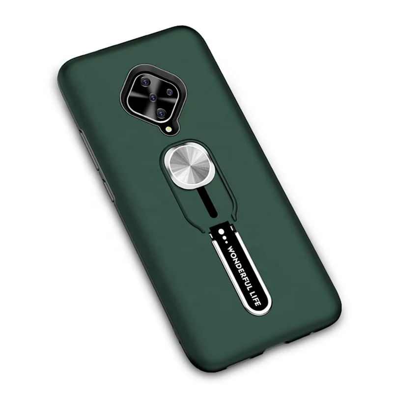 

New Upgrade TPU PC 2 in 1 Hybrid Metal Ring Bracket Double Protective Mobile Phone Case for VIVO S1 Pro Cover, Multi colors