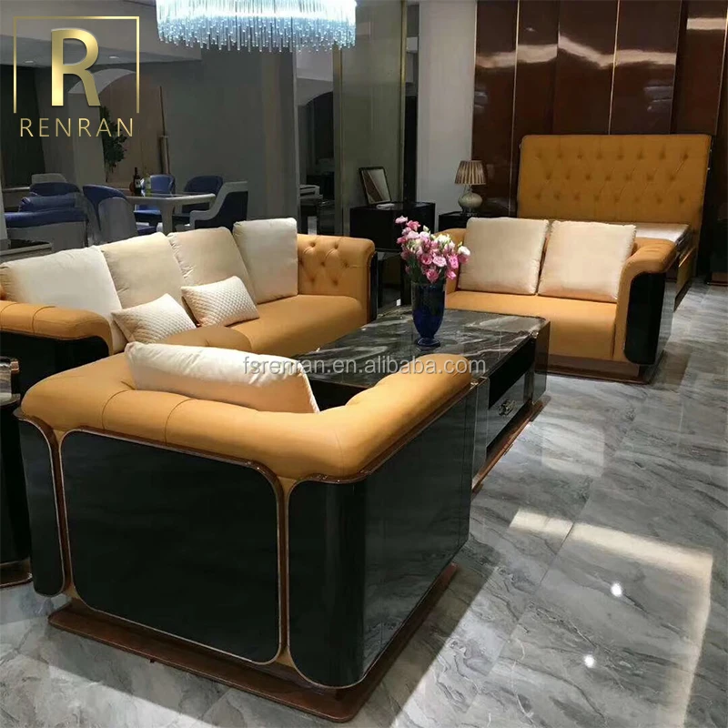 Hot Sale Middle East Living Room Set Furniture Luxury Sofa Set Dubai