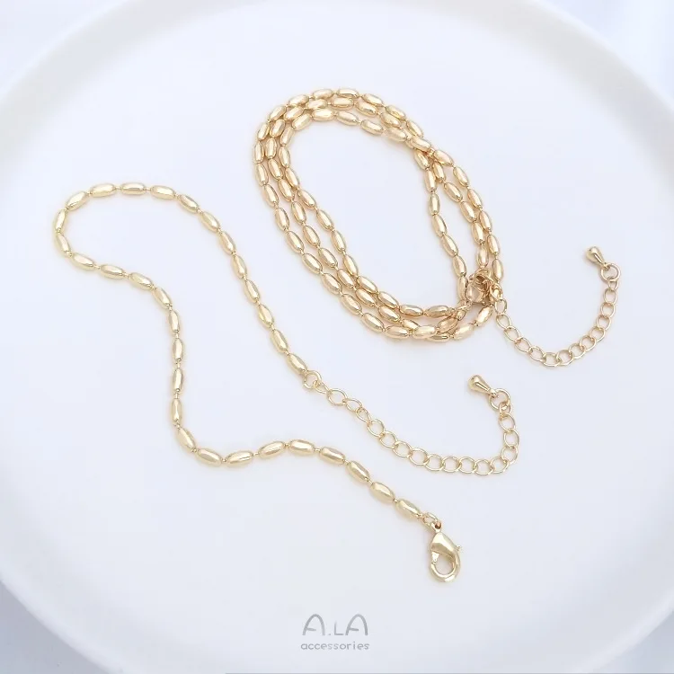 

Custom Linked Chain Roll 14k Gold Plated Diy Handmade Jewelry Hanging Chain For Jewelry Making