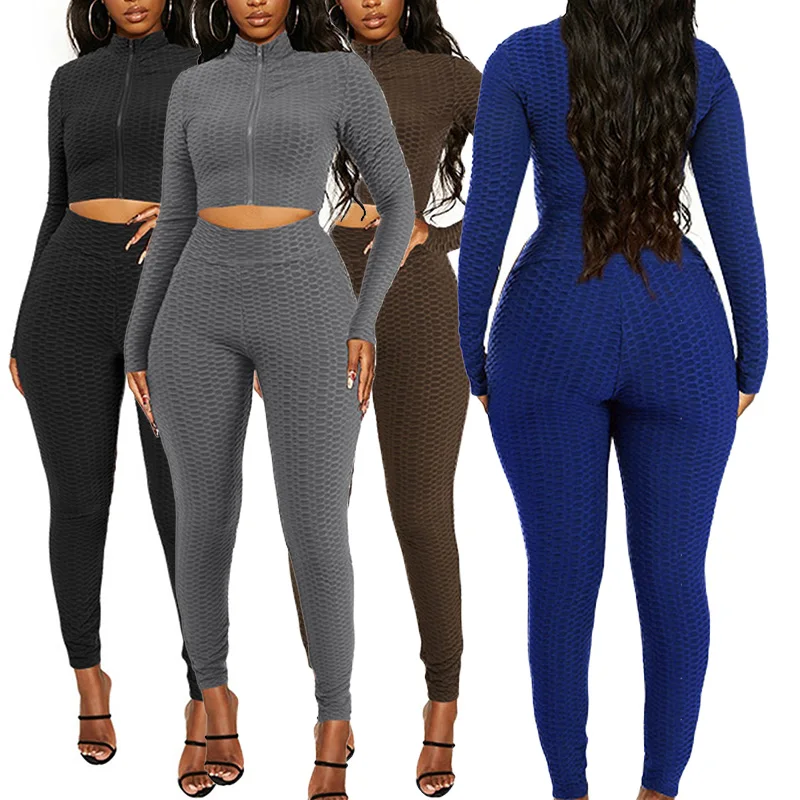 

2021 Latest Two Piece Sexy Yoga Clothing Texture Short Leggings Sets Breathable Gym Sports Wear