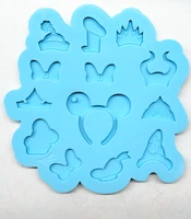 

mouse micky headband with hats palette silicone keychain mold