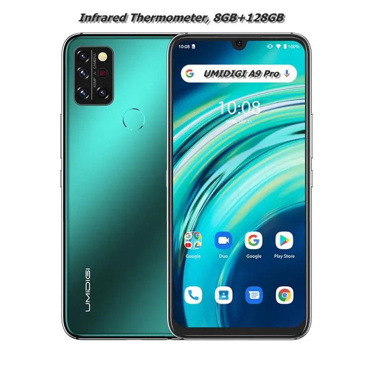 

Global version celular UMIDIGI A9 Pro mobile phone 8GB 128GB telephone Fingerprint Lock dual sim 4G UMIDIGI A9 Pro smartphone