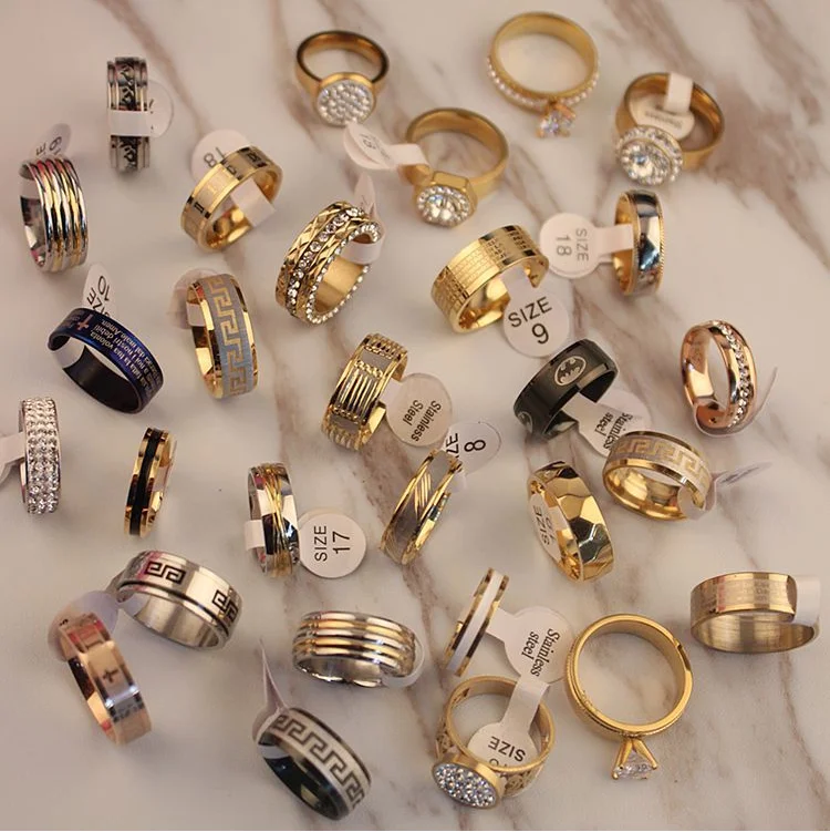 

High Quality Fashion Men Women Ring crystal Rings Titanium Steel Stainless Steel Rings, Rose gold