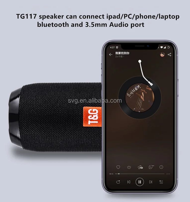 portable blue tooth speaker TG117 wireless speaker noise cancelling handfree loud speakers jb - ANKUX.COM