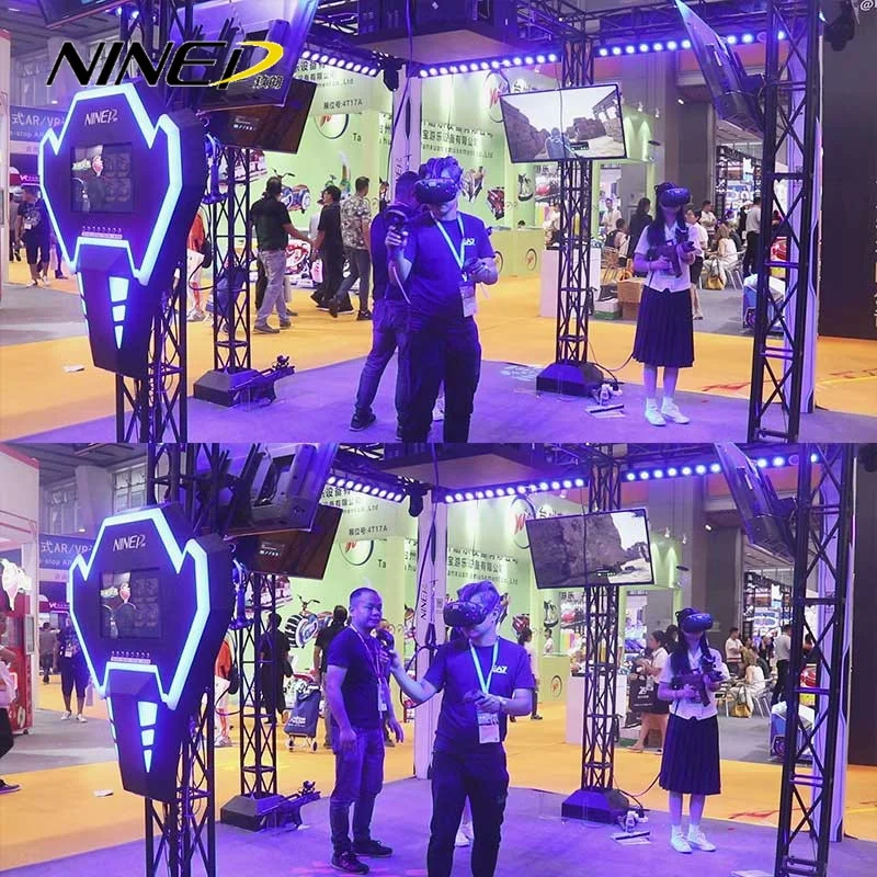 

NINED Earn Money Other Amusement Products 4 Players VR Park Shooting Theme Park Amusement Park VR Space, Black& blue