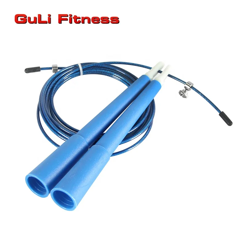 

Guli Fitness Non-slip Light Weight Adjustable Jump Rope Plastic Speed Skipping Rope Plastic Handle Cable Wire Fitness Equipment, Black/yellow/pink/blue/green/purple/red/orange or customized