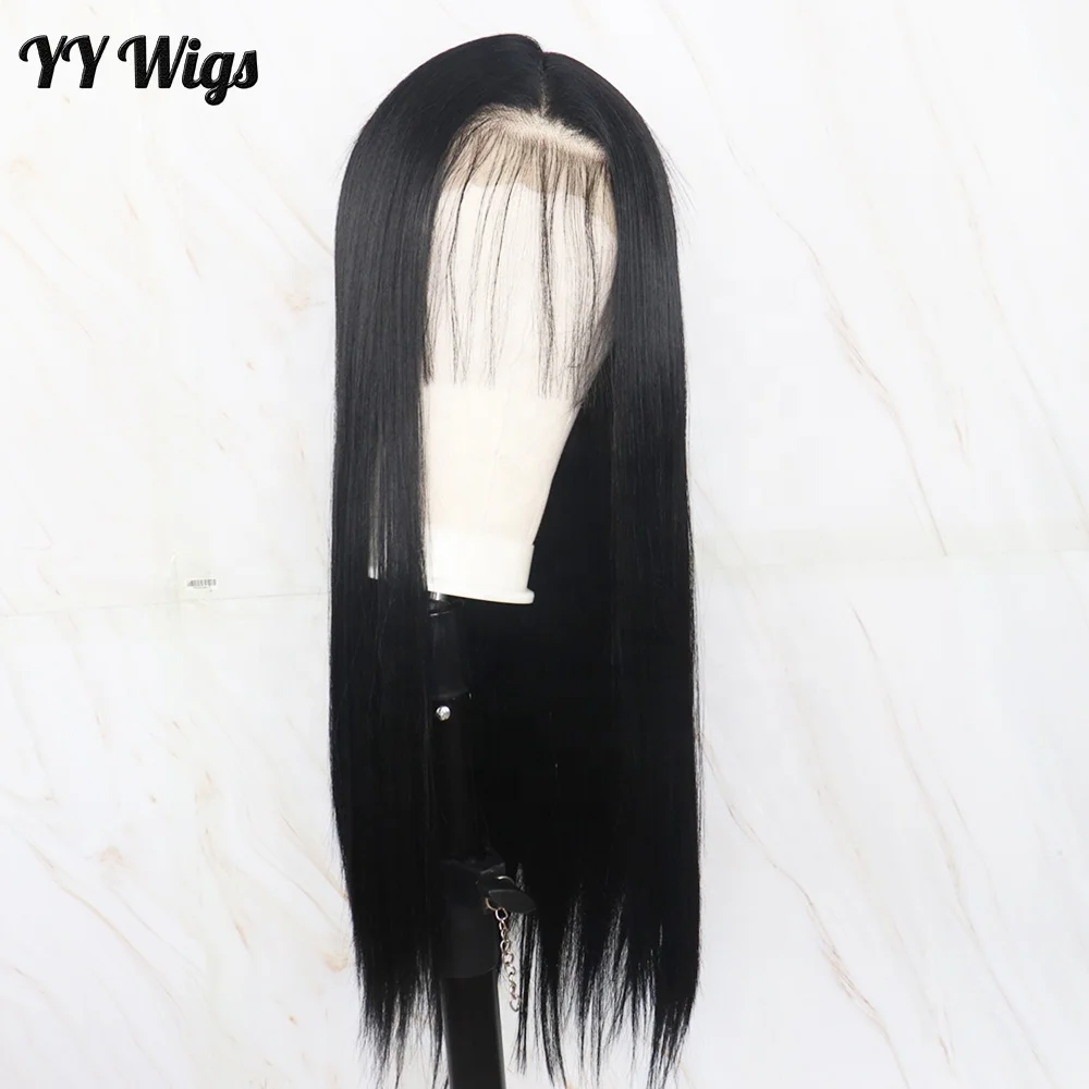 

Black Wigs Straight Synthetic Lace Front Wigs For Women Gluless Wig with Natural Hairline Futura Hair 13x6 Synthetic lace Wigs, Black color