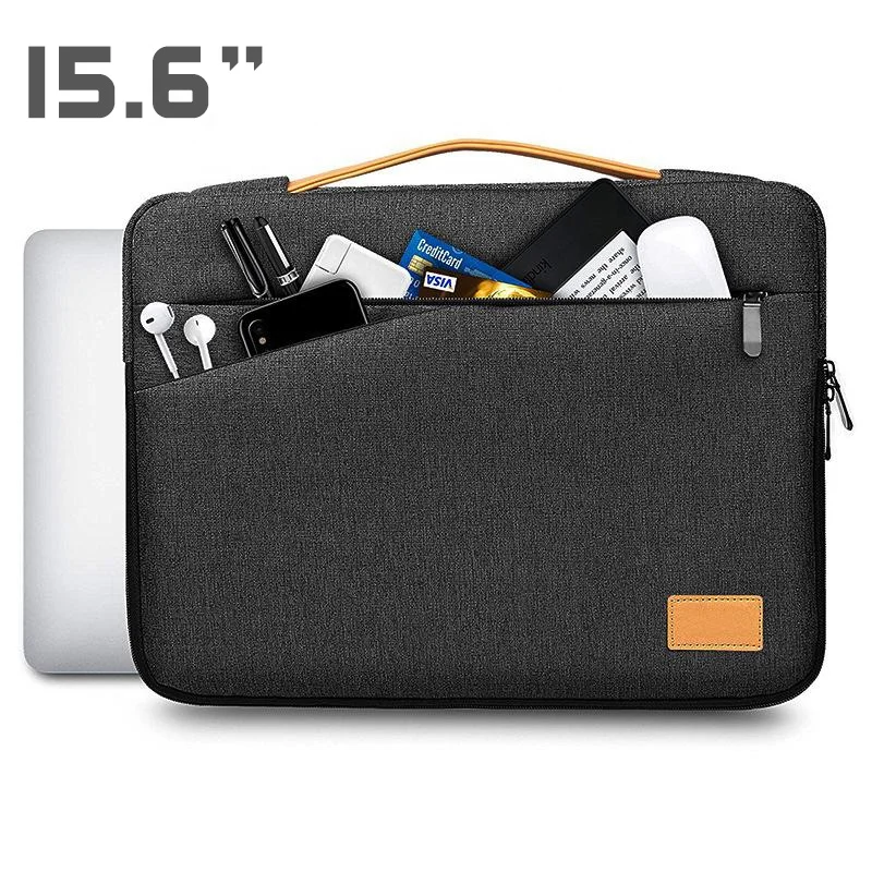 

Laptop Sleeve Bag for Women Men Water Resistant 11.6 12 13.3 14 15 15.6 Business Carring Briefcase Computer Bag with handle, Dark gray or customized