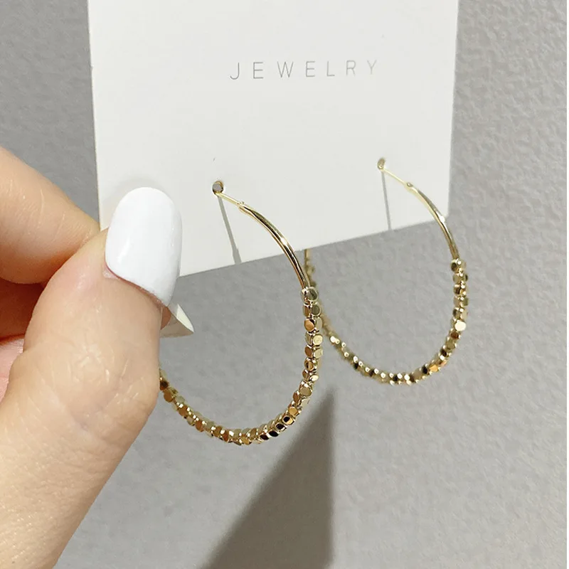 

fashion trendy jewelry metal hoop earrings 2020