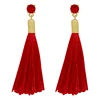 New latest hot selling round circle tassel red earrings jewelry 2019