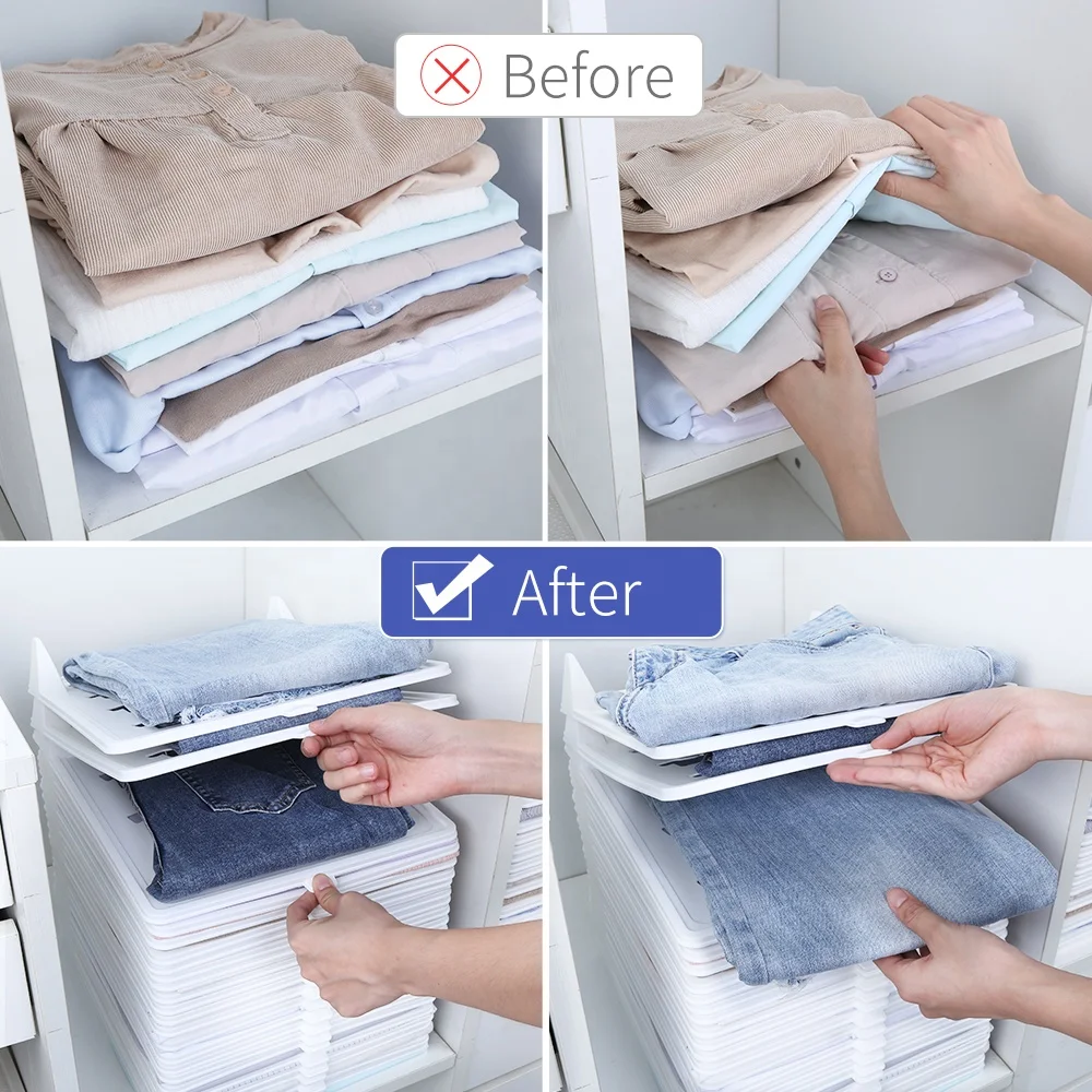 
Haixin 10 Packs Fast Speed Magic T-shirt Laundry Organizer Clothes Folding Board shirt folding board 