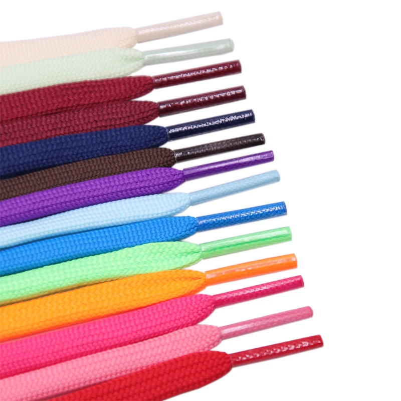 

Weiou Shoe Accessories Brand Manufacture Wholesale Good Price quality Direct Sell double Layer flat shoelace for trendy shoes, Any colors supported,support pantone color