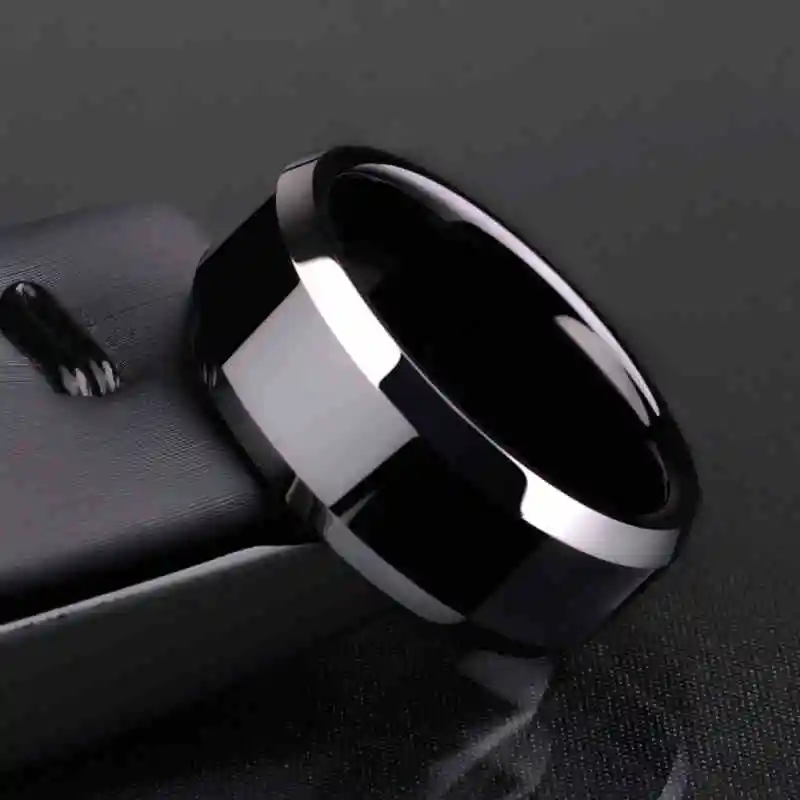 

Stainless steel round ring blank simple rings for men