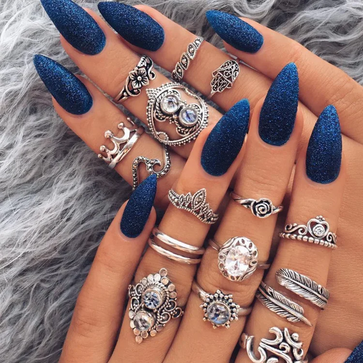 

Women's Fashion Crystal Personality Multi-style Crown Heart Rings Jewelry
