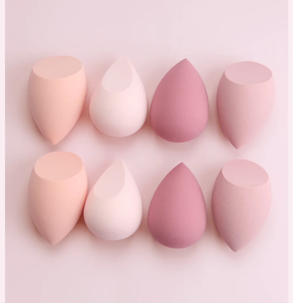 

8 in 1 Makeup Sponge Case Latex Free Microfiber Velvet Cosmetic Puff Foundation Powder Cream Multi Shape Face Beauty Blenders, Multiple colors