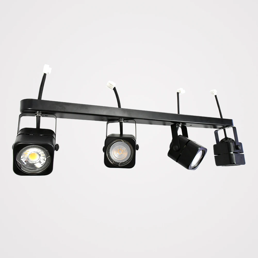 Hot Selling in Canada Market Steel Four Head Surface Mount LED Track Light