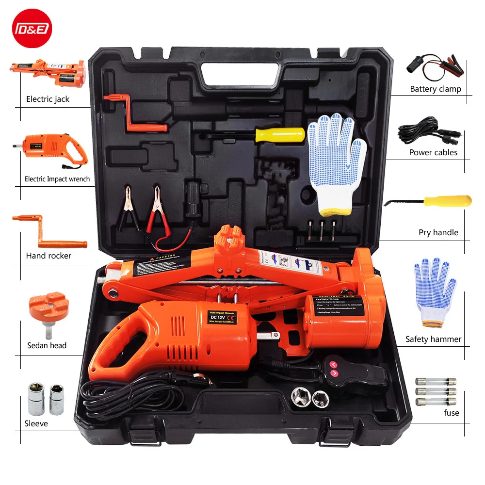 

Universal SUV Jacks 5T 45CM DC 12V Electric Car Lift Jack with Electric Wrench Set