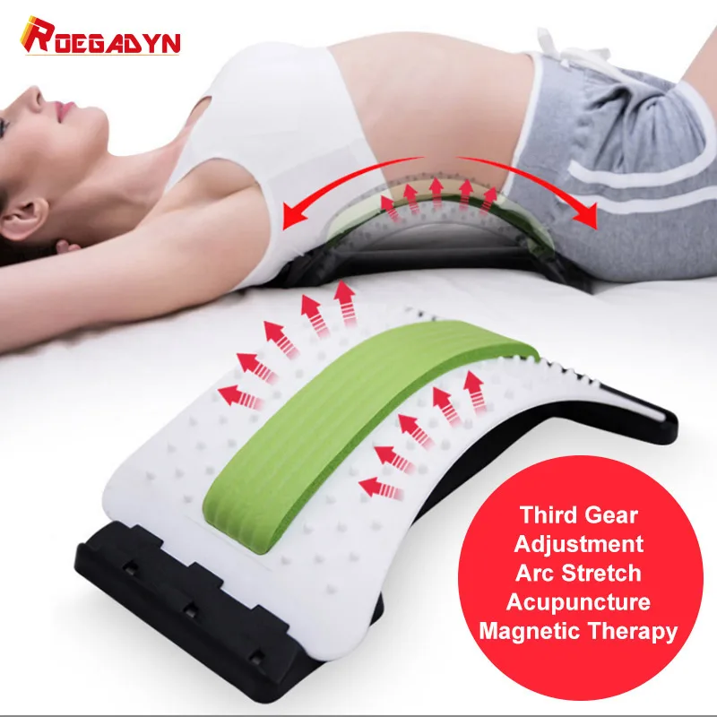 

Back Stretch Equipment Massager Magic Stretcher Fitness Lumbar Support Relaxation Spine Pain Relief Massageador