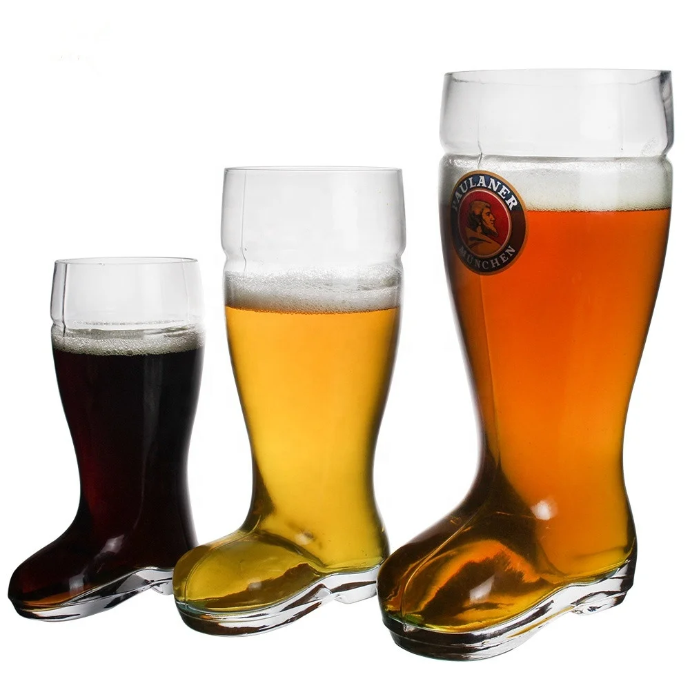 

Hot Selling Different Size Custom Glass Beer Das Boot Shaped Beer Glass Mug
