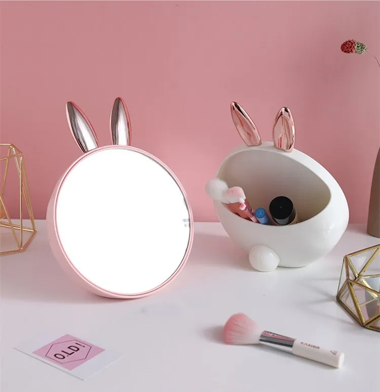 

BEAUFLY Stand Up Multifunctional Table Mirror Promotional180 Degree Rotating Makeup Mirror Round Shape Table Mirror for Girls, Customized