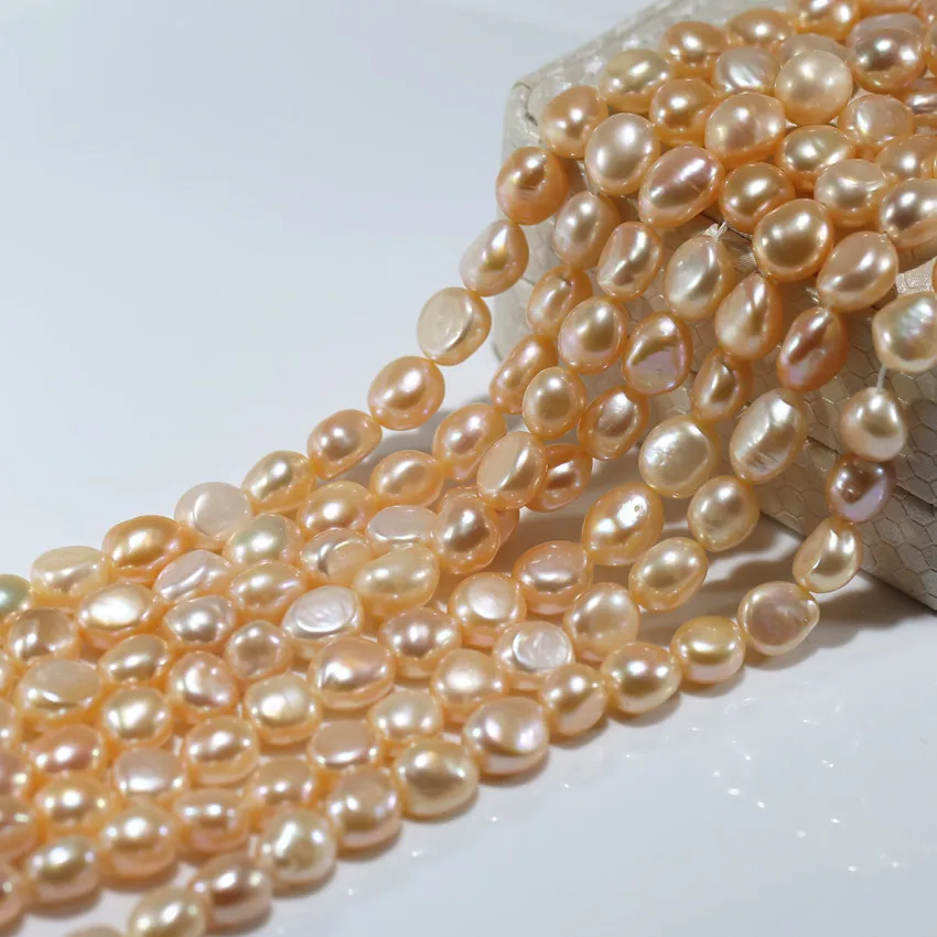 

Baroque shaped natural freshwater cultured pearl semi-finished necklace beads wholesale