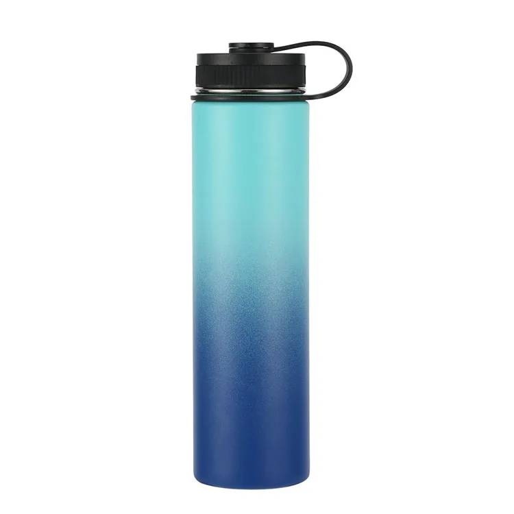

BPA free Wide Mouth custom logo Sport Double Wall Stainless Steel Water Bottles Vacuum Flask, Black, white, green and custom color