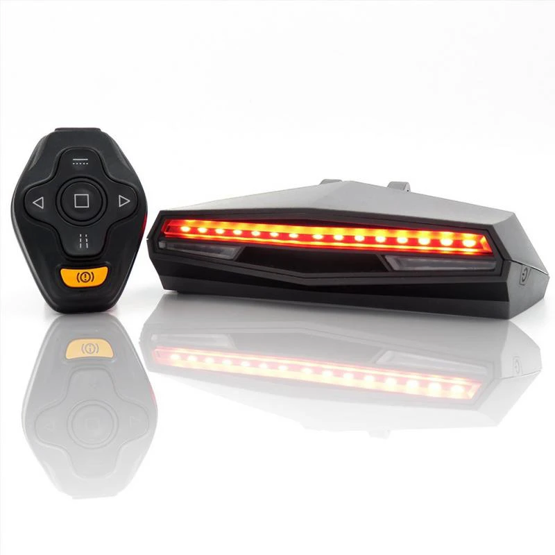 

New LED Wireless Bike Tail Light Smart USB Rechargeable Cycling Accessories Remote Turn Bicycle Rear Light laser Signal