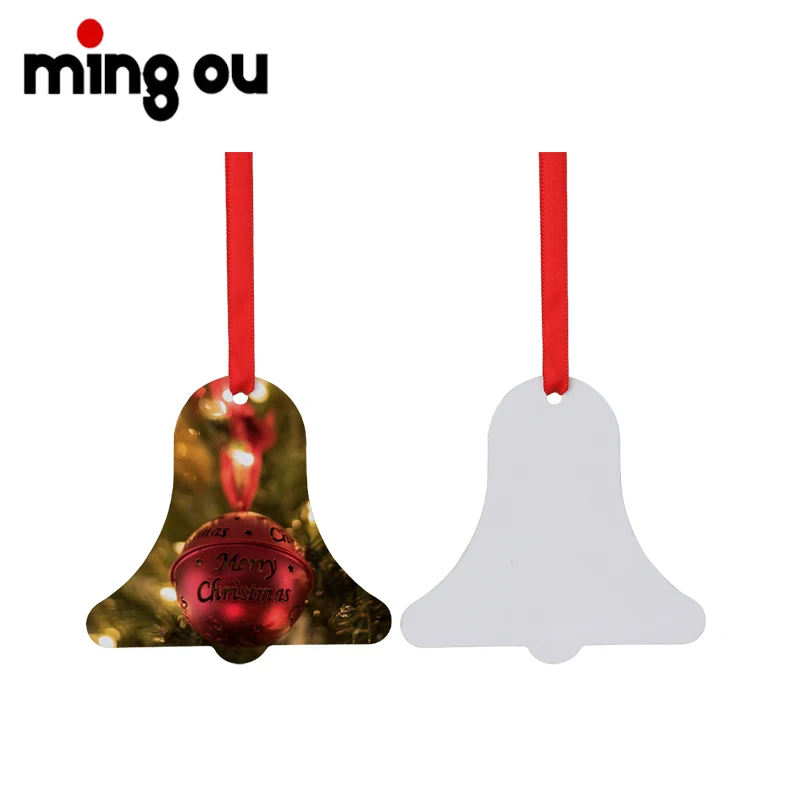 

New Design Sublimation Blank Metal Aluminum Double-sided Christmas Ornaments