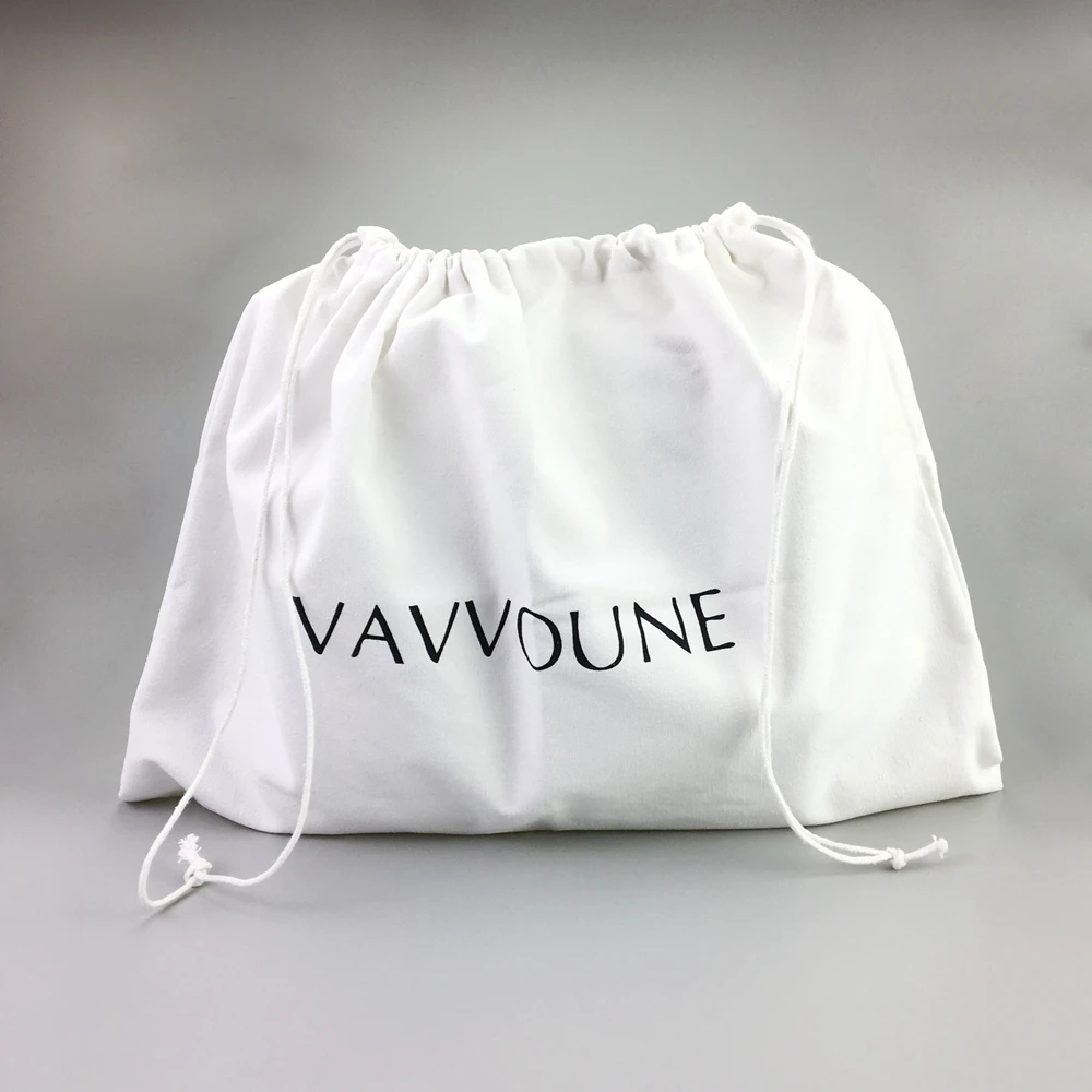 

custom size recycled thin black white cotton dust bag for clutches, Customized color