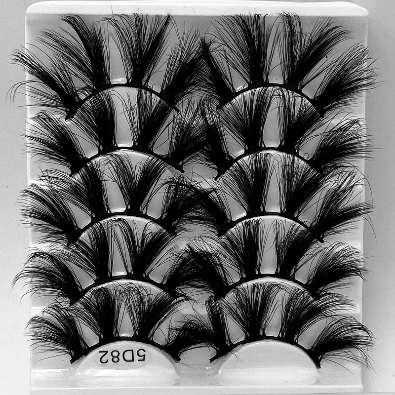

Hot Sale Fast Delivery 5 Pairs Faux Mink 5d 25mm Individual Lashes Wholesale Custom Logo Luxury Lash Box, Natural black