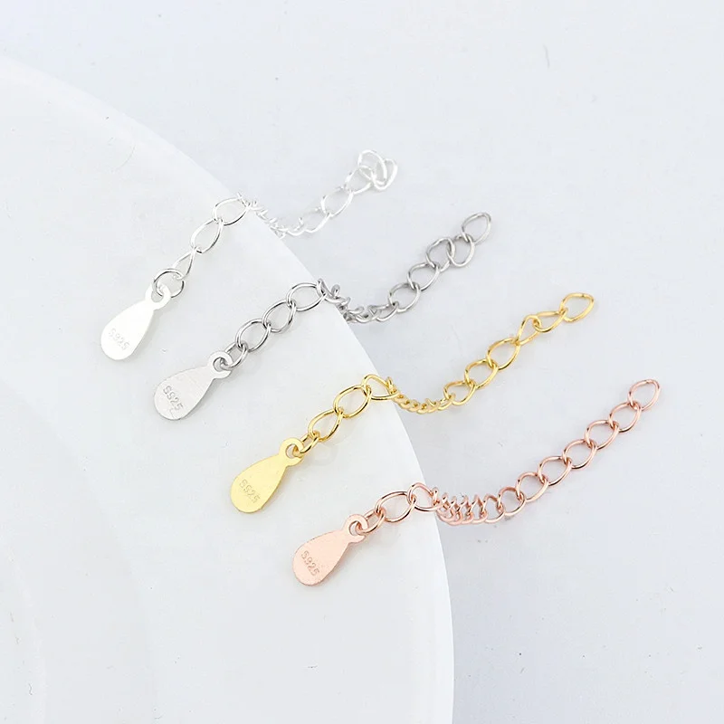 

CBJ-62 Women Fashion S925 Necklace Extension Chain, 4 colors