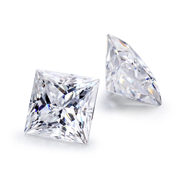 

Starsgem moissanite white color D E F square  small size princess cut moissanite