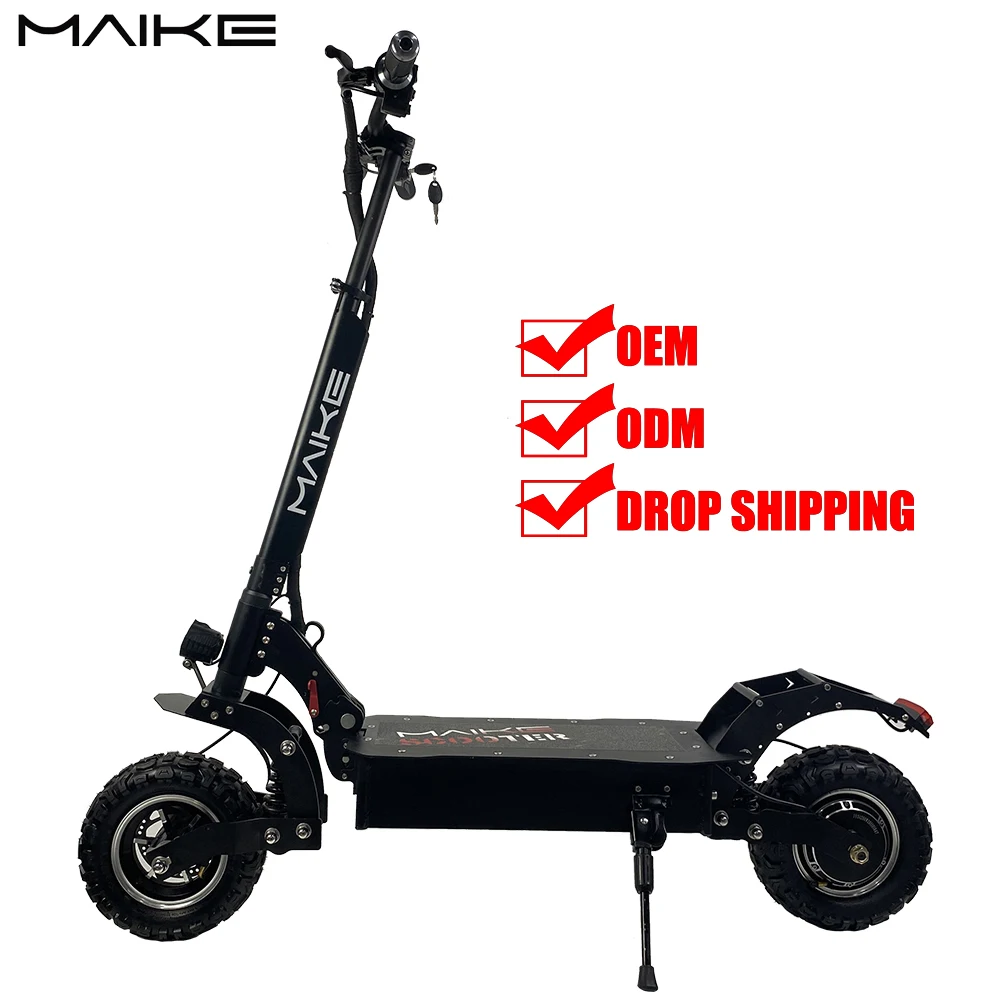 

Maike MK4 1200W motor 2 wheel China price wholesale 10 inch electric scooters adult, Black