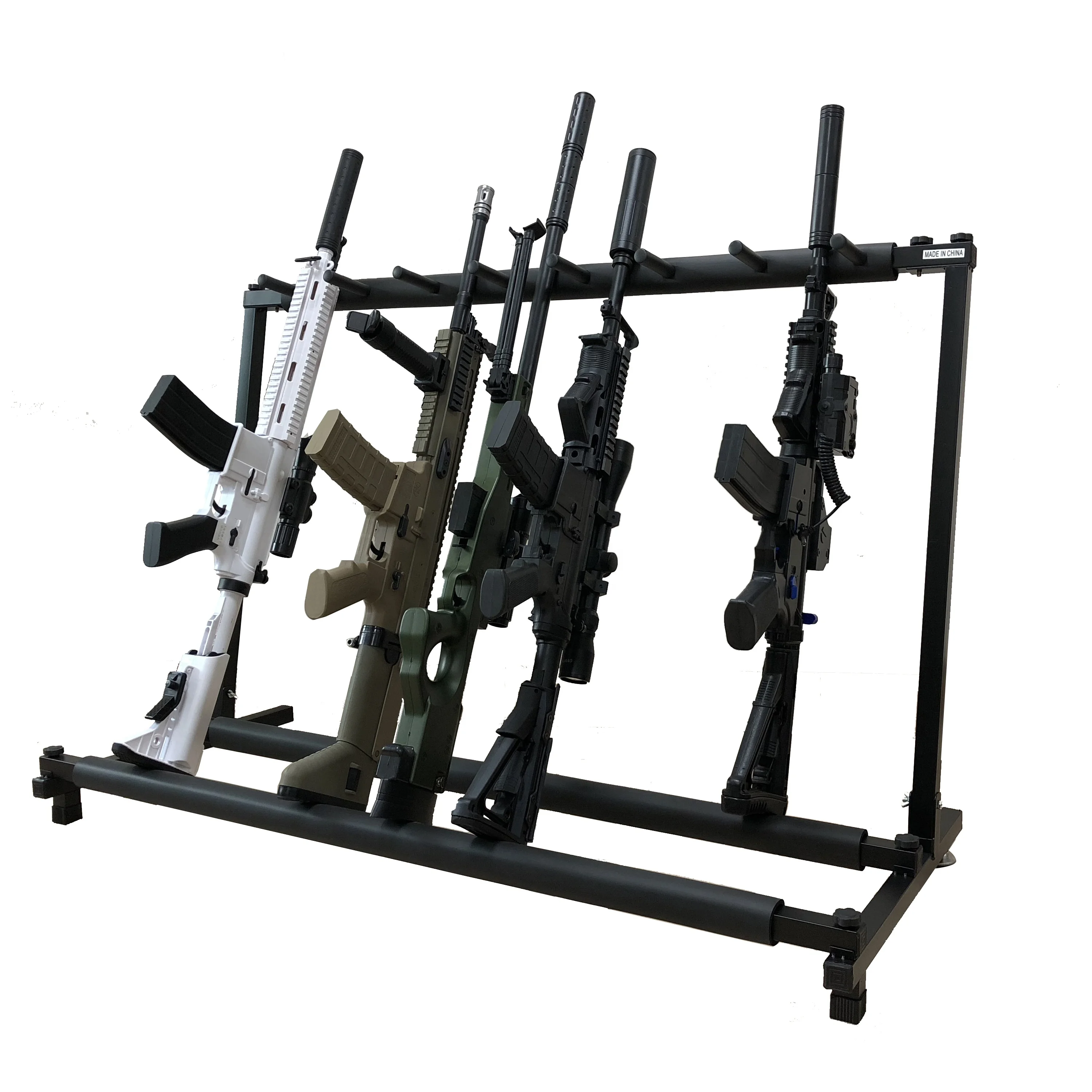 

new design 2021 Gun Rack and Rifle Storage Holds 7 Winchester Remington Ruger Firearms