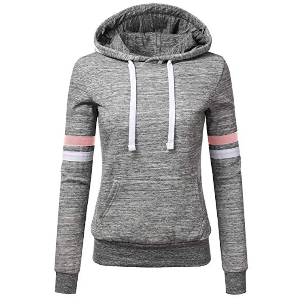 

OEM Custom workout hoodies for women french terry womens sport hoodie with band on the sleeve, Customized color