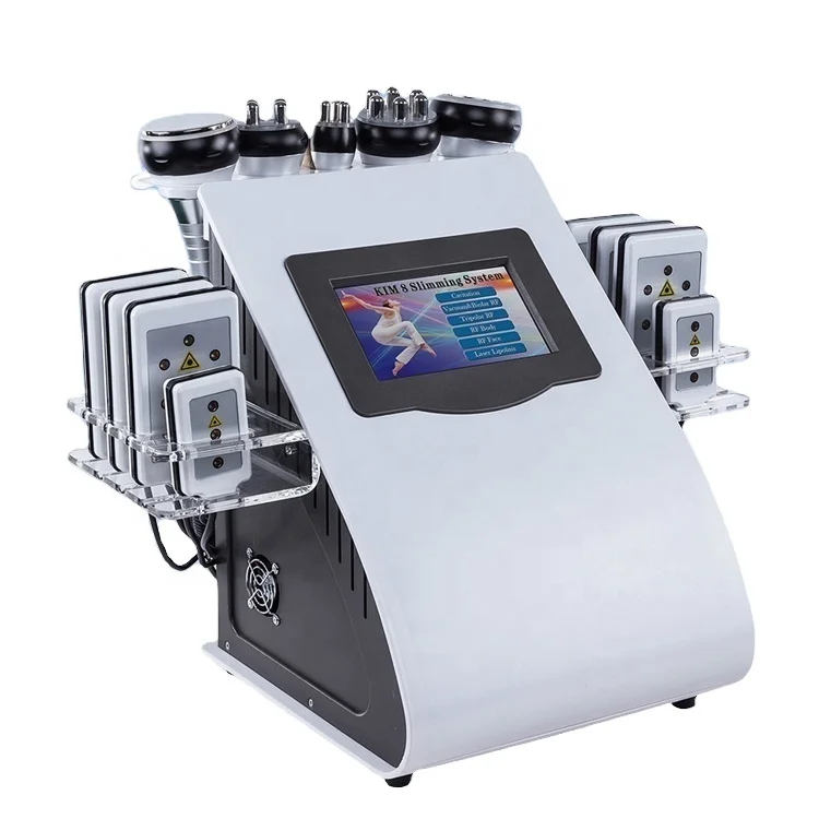 

Factory Price 6 In 1 Vacuum Cavitation System 8 Pads Liposuction Laser Weight Loss Slimming Ultra Cavitation Machine