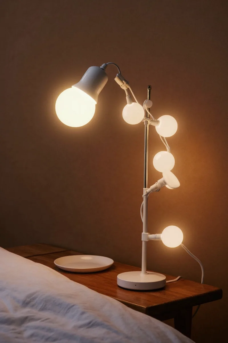 MUID LED camping light on a shelf
