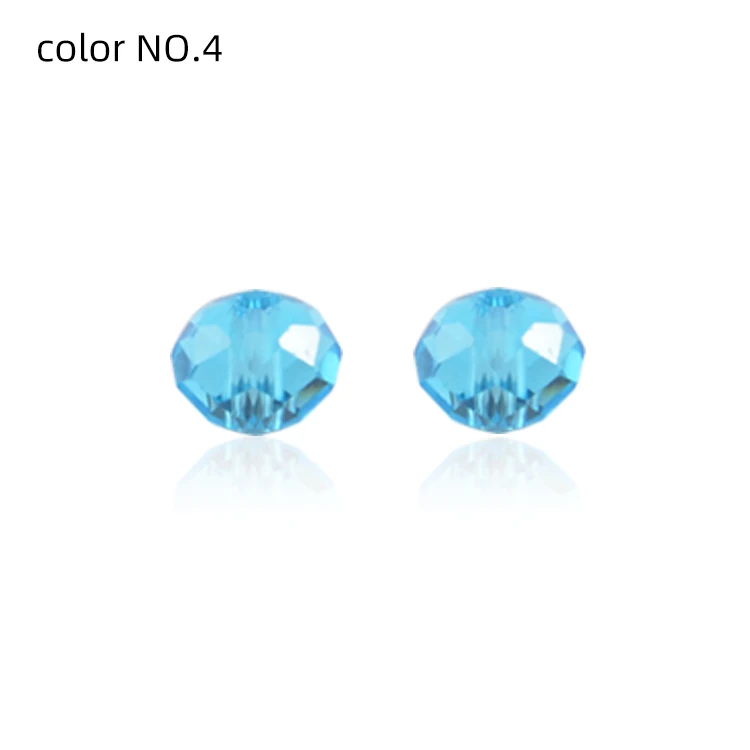 

1mm glass crystal rondelle beads factory wholesale jewelry beads for jewelry making