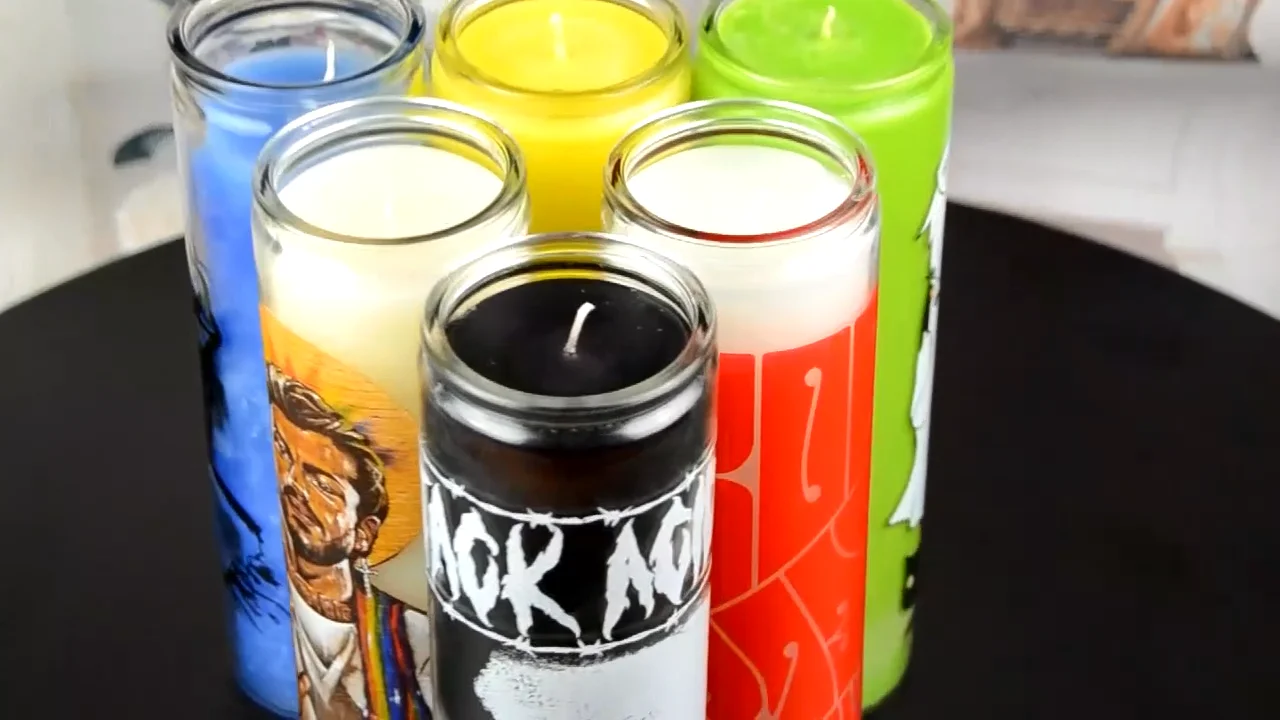 Custom Stickers Spiritual Candles Church Prayer Religious Glass Jar