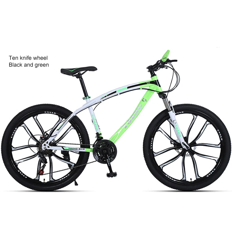 

Outdoor adult off-road variable speed mountain bike 24/26 inch 24-speed unisex bicycle, White red, white yellow, white green, white black