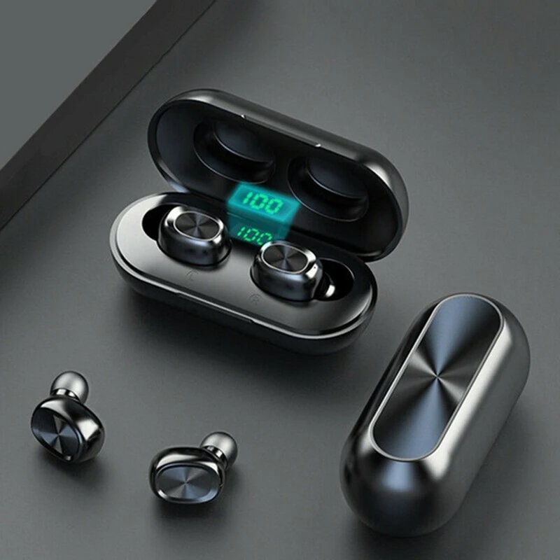 

2021 hot sell b5 tws wireless earphones in ear blutooth headphone for samsung xiaomi huawei iphone