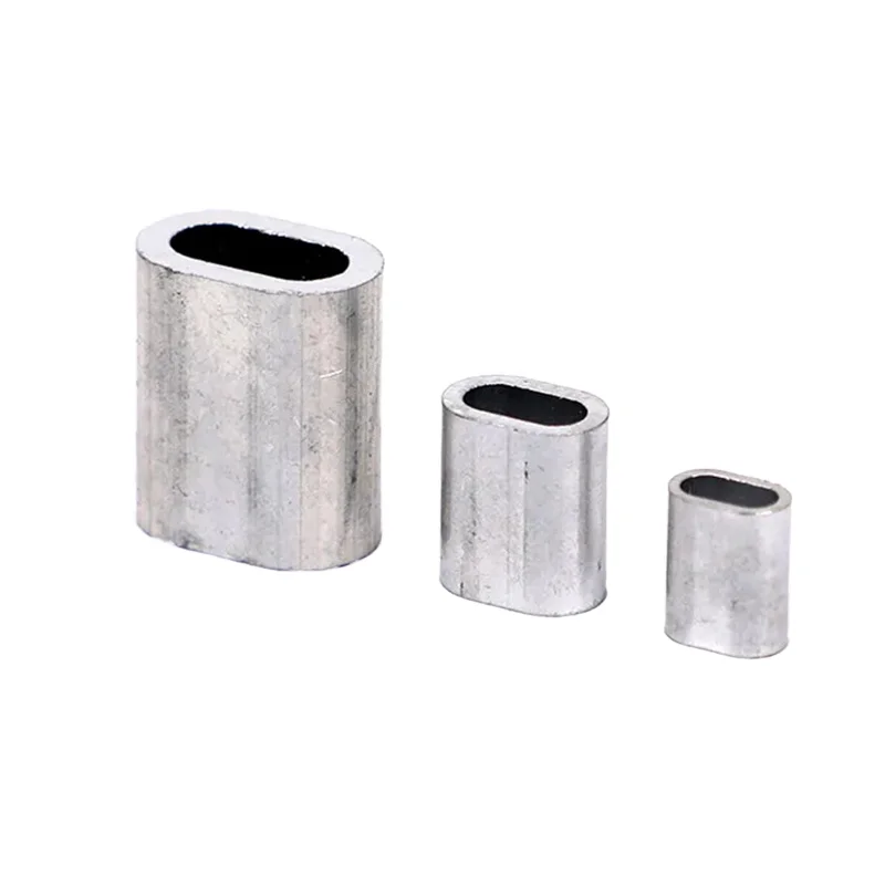 Factory Price DIN 3093 Single Double Aluminium Hourglass Sleeves Aluminium Ferrule Sleeve for Wire Rope Aluminum Loop Sleeve
