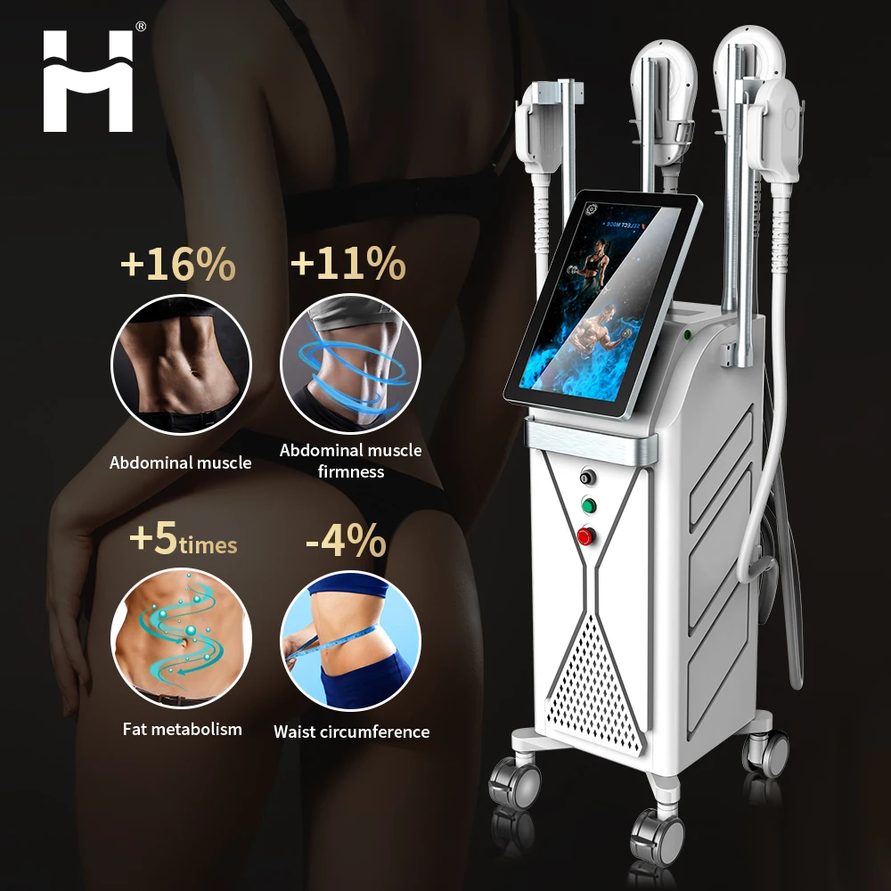 

Promotion price 4 handle massage muscle building ems shaping body slimming sculpting beauty machine with RF