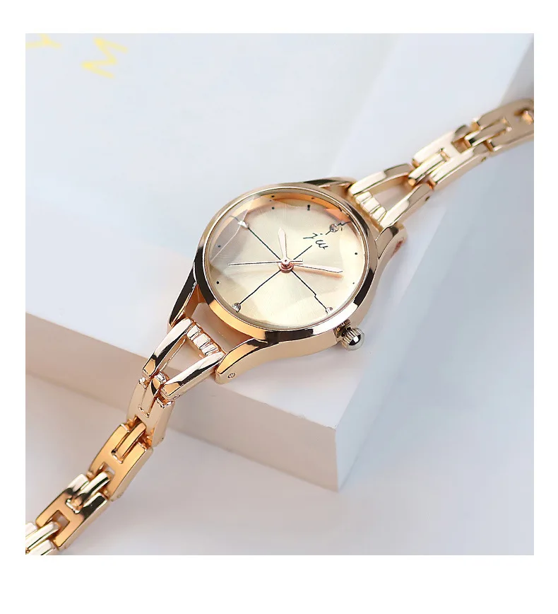 

Hot selling ladies watch fashion female students Korean simple style women stainless steel watch