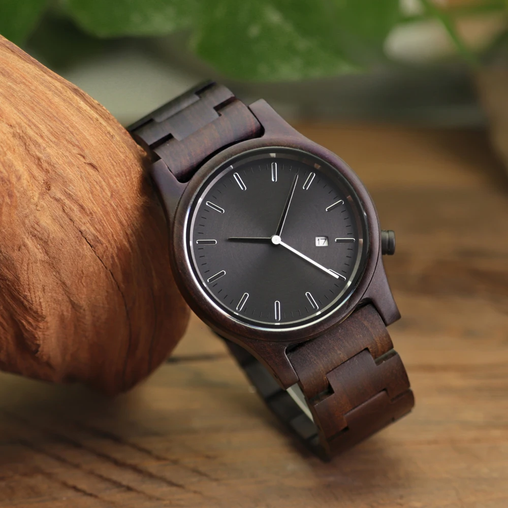 

MOQ 1 PC ready to ship stock wood watch for men