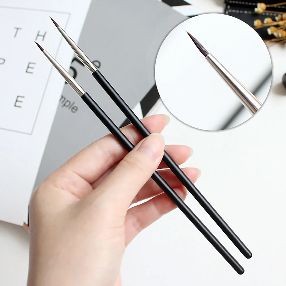 

BUEART bent straight Eyeliner Brush and bended fine eyeliner with Customized Private logo, Black