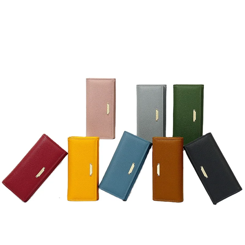 

Factory hot selling simple casual wallets slim purse for women credit card holder coin wallet pu leather, Customized