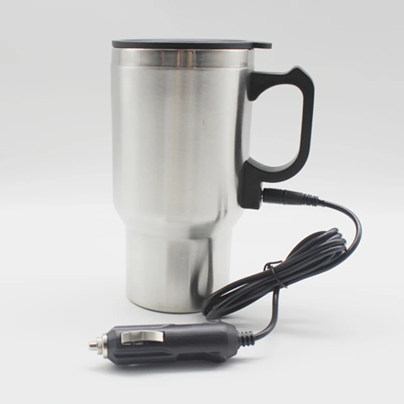 

450ml Electric Car Cup Travel Heating Cup,12V Insulated Plug Kettles Boiling Car Coffee Mug Heater with Cigarette Lighter, Any color